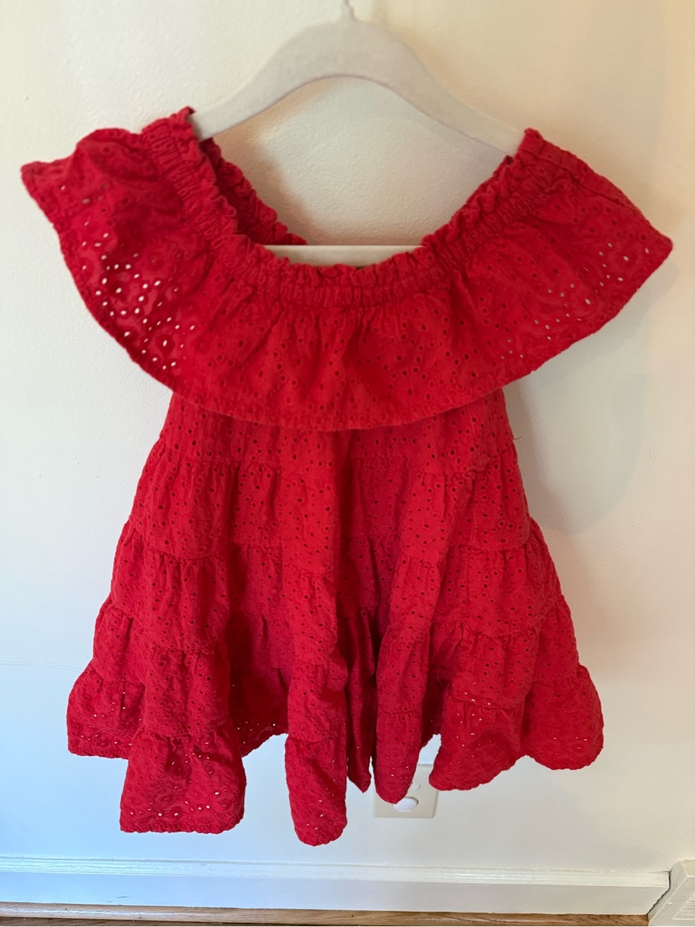 OshKosh B'gosh Red Eyelet Ruffle Dress